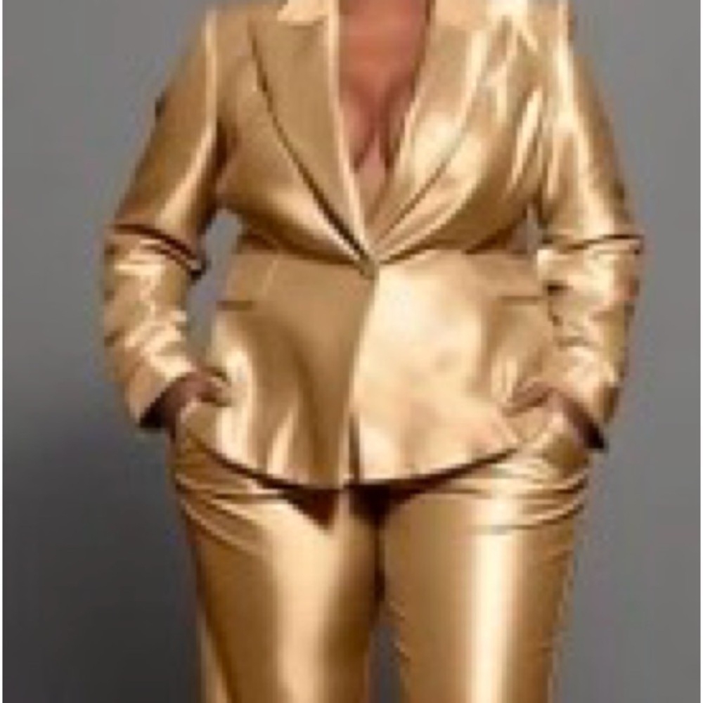 Luxurious Gold Women's Pantsuit